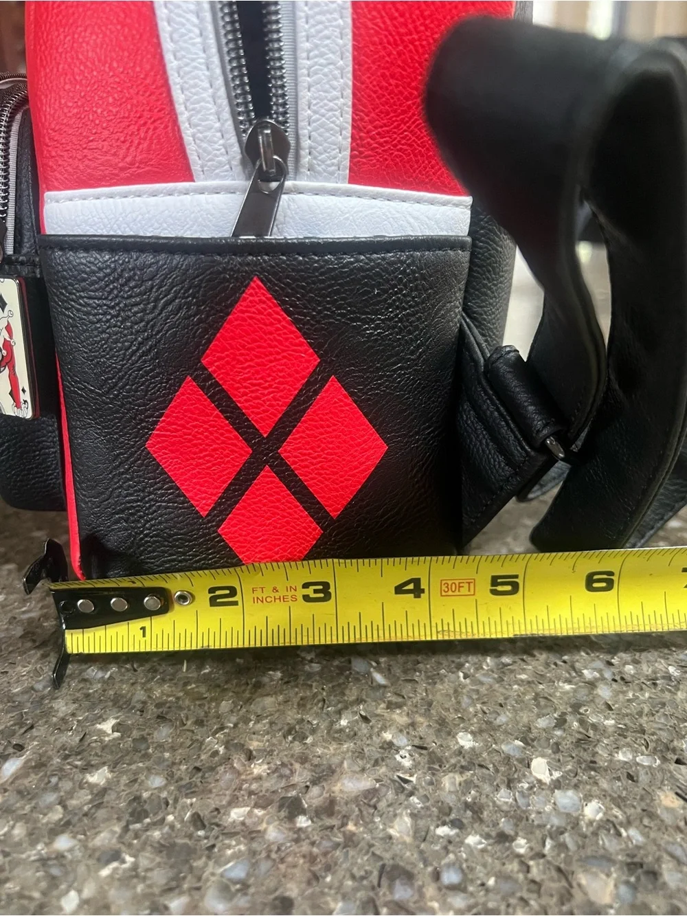 Loungefly DC Comics Harley Quinn Mini Backpack Exclusive 30th Anniversary EUC